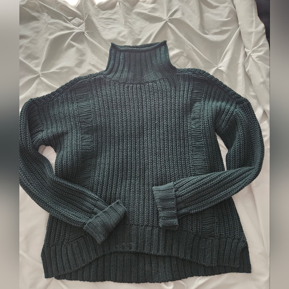 Green Cropped Sweater